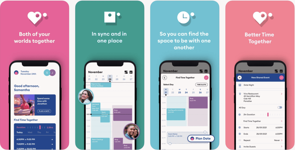 Cupla couples shared calendar in the app store