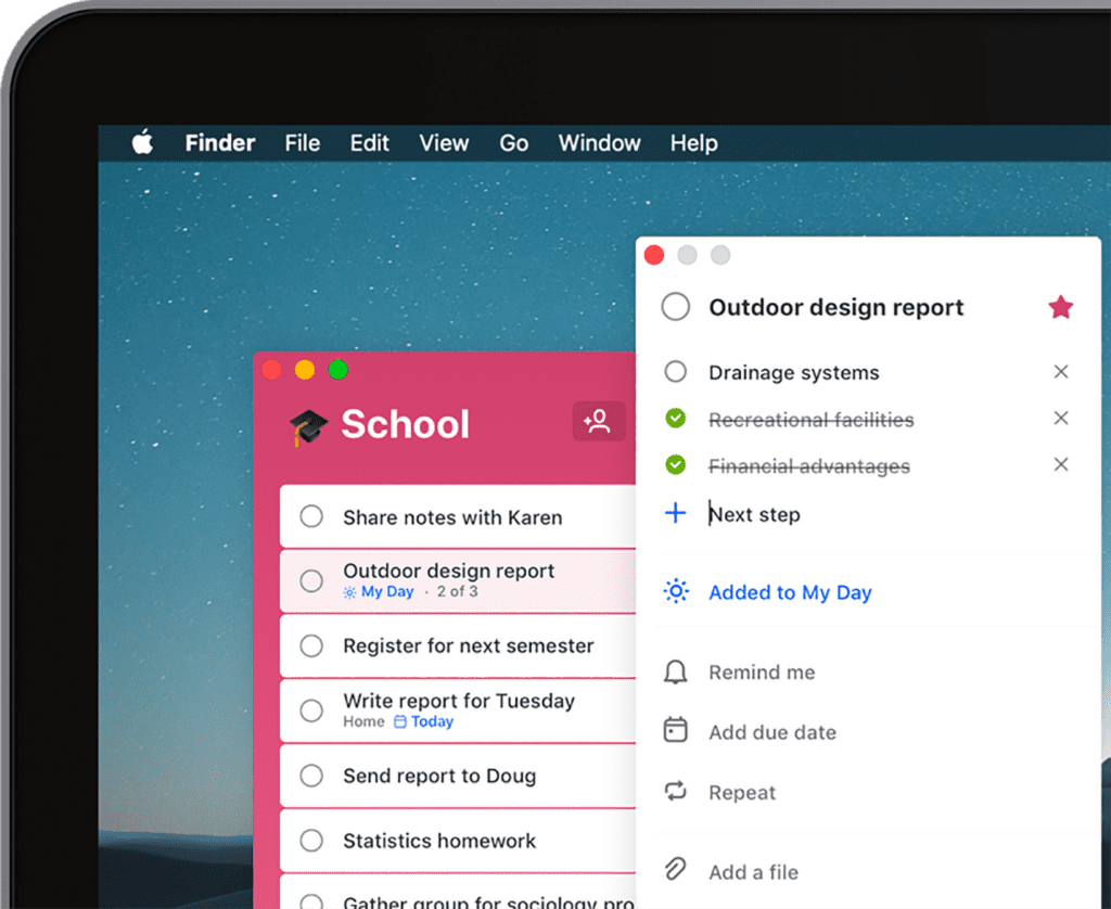 Adding reminders to Microsoft To Do Lists.